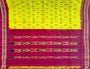 Pochampally Pure Silk Saree Lemon Yellow and Magenta in Ikkat pattern design without blouse piece